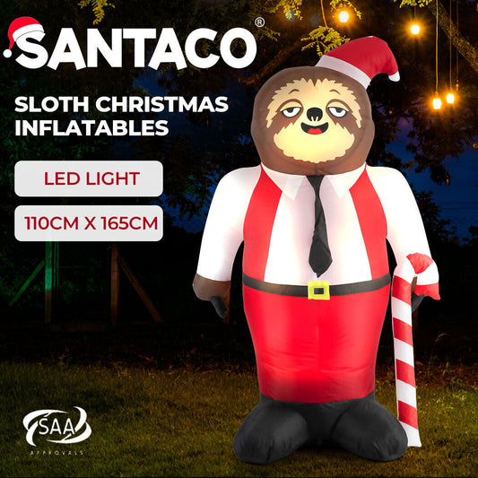 1.8M Christmas Inflatable Sloth